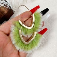Wholesale Jewelry Casual Geometric Solid Color Alloy Hoop Earrings sku image 1