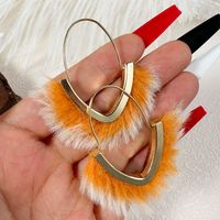 Wholesale Jewelry Casual Geometric Solid Color Alloy Hoop Earrings sku image 2