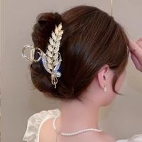 Women's Simple Style Commute Grain Alloy Inlay Zircon Hair Claws main image 2