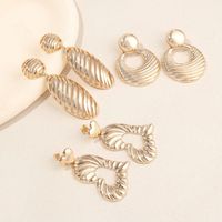 1 Pair Elegant Classic Style Circle Oval Heart Shape Polishing Plating Copper 18k Gold Plated White Gold Plated Drop Earrings main image 2
