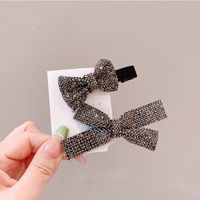 Simple Style Bow Knot Alloy Inlay Rhinestones Hair Clip main image 5