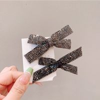 Simple Style Bow Knot Alloy Inlay Rhinestones Hair Clip main image 2