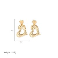 1 Pair Elegant Classic Style Circle Oval Heart Shape Polishing Plating Copper 18k Gold Plated White Gold Plated Drop Earrings sku image 3