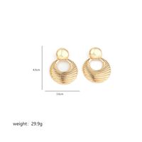 1 Pair Elegant Classic Style Circle Oval Heart Shape Polishing Plating Copper 18k Gold Plated White Gold Plated Drop Earrings sku image 1