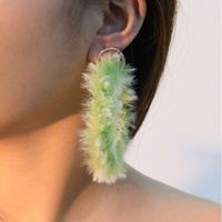 Wholesale Jewelry Vintage Style Solid Color Alloy Fabric Ear Studs main image 4