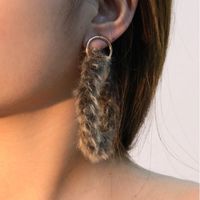 Wholesale Jewelry Vintage Style Solid Color Alloy Fabric Ear Studs main image 5