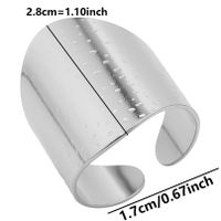 Vintage Style Geometric Solid Color Stainless Steel Polishing Open Rings sku image 1