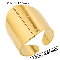 Vintage Style Geometric Solid Color Stainless Steel Polishing Open Rings sku image 3