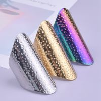 Hip-hop Retro Geometric Solid Color Stainless Steel Polishing Open Rings main image 1