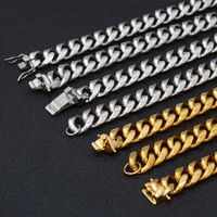 Hip-Hop Retro Solid Color Titanium Steel Inlay Zircon 18K Gold Plated Men's Bracelets main image 3