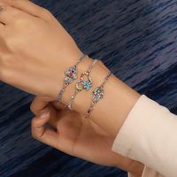 Shiny Heart Shape Zinc Alloy Inlay Rhinestones Women's Bracelets main image 4