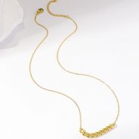 Wholesale Vintage Style Twist Stainless Steel Plating 18k Gold Plated Necklace main image 4