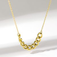Wholesale Vintage Style Twist Stainless Steel Plating 18k Gold Plated Necklace main image 1
