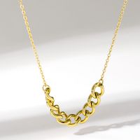 Wholesale Vintage Style Twist Stainless Steel Plating 18k Gold Plated Necklace sku image 1