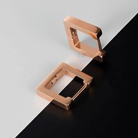 1 Pair Simple Style Classic Style Solid Color Polishing Plating Stainless Steel Rose Gold Plated Gold Plated Earrings sku image 3