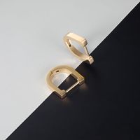 1 Pair Simple Style Classic Style Solid Color Polishing Plating Stainless Steel 18K Gold Plated Rose Gold Plated Earrings sku image 4