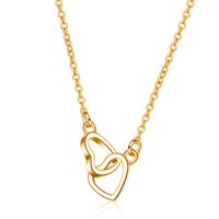 Fairy Style Conch Heart Shape Rose Gold Plated Gold Plated Silver Plated Artificial Diamond Rhinestones Alloy Wholesale Pendant Necklace sku image 4