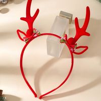 Cute Bow Knot Antlers Plastic Flannel Hair Band main image 3