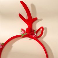 Cute Bow Knot Antlers Plastic Flannel Hair Band main image 4