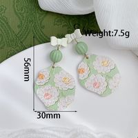 1 Pair Vintage Style Flower Bow Knot Stoving Varnish Alloy Resin Drop Earrings sku image 1