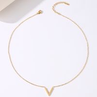 Simple Style V Shape Stainless Steel Plating 18k Gold Plated Necklace main image 5