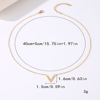 Simple Style V Shape Stainless Steel Plating 18k Gold Plated Necklace main image 2