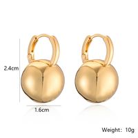 1 Paar Lässig Elegant Einfacher Stil Geometrisch Überzug Kupfer 18 Karat Vergoldet Ohrringe sku image 2