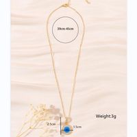 Vintage Style Eye Copper Plating Inlay Zircon 18k Gold Plated Pendant Necklace main image 7