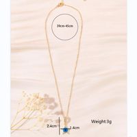 Vintage Style Eye Copper Plating Inlay Zircon 18k Gold Plated Pendant Necklace main image 8