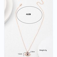 Vintage Style Eye Copper Plating Inlay Zircon 18k Gold Plated Pendant Necklace main image 9