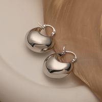 1 Pair Casual Elegant Simple Style Geometric Plating Copper 18k Gold Plated Earrings sku image 1