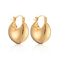 1 Pair Casual Elegant Simple Style Geometric Plating Copper 18k Gold Plated Earrings main image 4