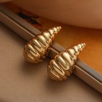 1 Pair Simple Style Roman Style Geometric Plating Copper 18k Gold Plated Ear Studs main image 5