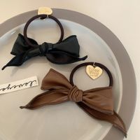 Vintage Style Bow Knot Pu Leather Hair Tie main image 5