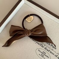 Vintage Style Bow Knot Pu Leather Hair Tie sku image 1
