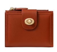 Women's Solid Color Pu Leather Zipper Lock Clasp Wallets sku image 5