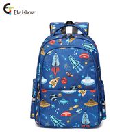 Cute Spaceship Square Zipper Fashion Backpack sku image 1