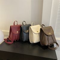 Couleur Unie Décontractée Sac À Dos Femme main image 4