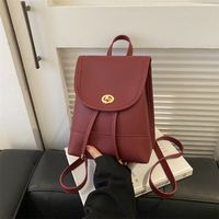 Solid Color Casual Women's Backpack main image 3