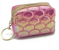Women's Fish Scales Polyester Zipper Coin Purses sku image 2