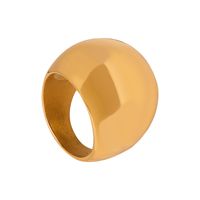 Casual Simple Style Solid Color Titanium Steel Plating 18k Gold Plated Rings main image 8