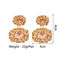 1 Pair Luxurious Punk Square Plating Inlay Zinc Alloy Rhinestones Gold Plated Dangling Earrings main image 3