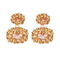 1 Pair Luxurious Punk Square Plating Inlay Zinc Alloy Rhinestones Gold Plated Dangling Earrings main image 2