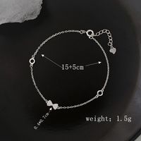 Simple Style Bow Knot Sterling Silver Plating Inlay Zircon Silver Plated Bracelets sku image 1