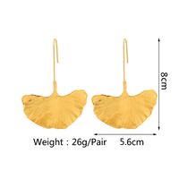 1 Pair Luxurious Leaves Plating Zinc Alloy Gold Plated Dangling Earrings main image 6