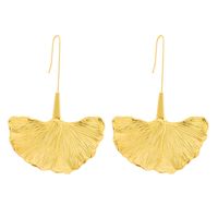 1 Pair Luxurious Leaves Plating Zinc Alloy Gold Plated Dangling Earrings main image 2