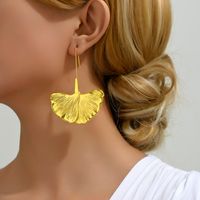 1 Pair Luxurious Leaves Plating Zinc Alloy Gold Plated Dangling Earrings main image 5