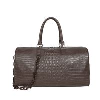 Unisex Pu Leather Solid Color Streetwear Round Zipper Handbag Travel Bag sku image 6