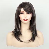 Women's Simple Style Holiday High Temperature Wire Side Fringe Long Curly Hair Wigs sku image 3