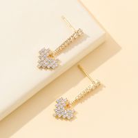 1 Pair Ig Style Vintage Style Heart Shape Plating Inlay Copper Zircon White Gold Plated Drop Earrings main image 1